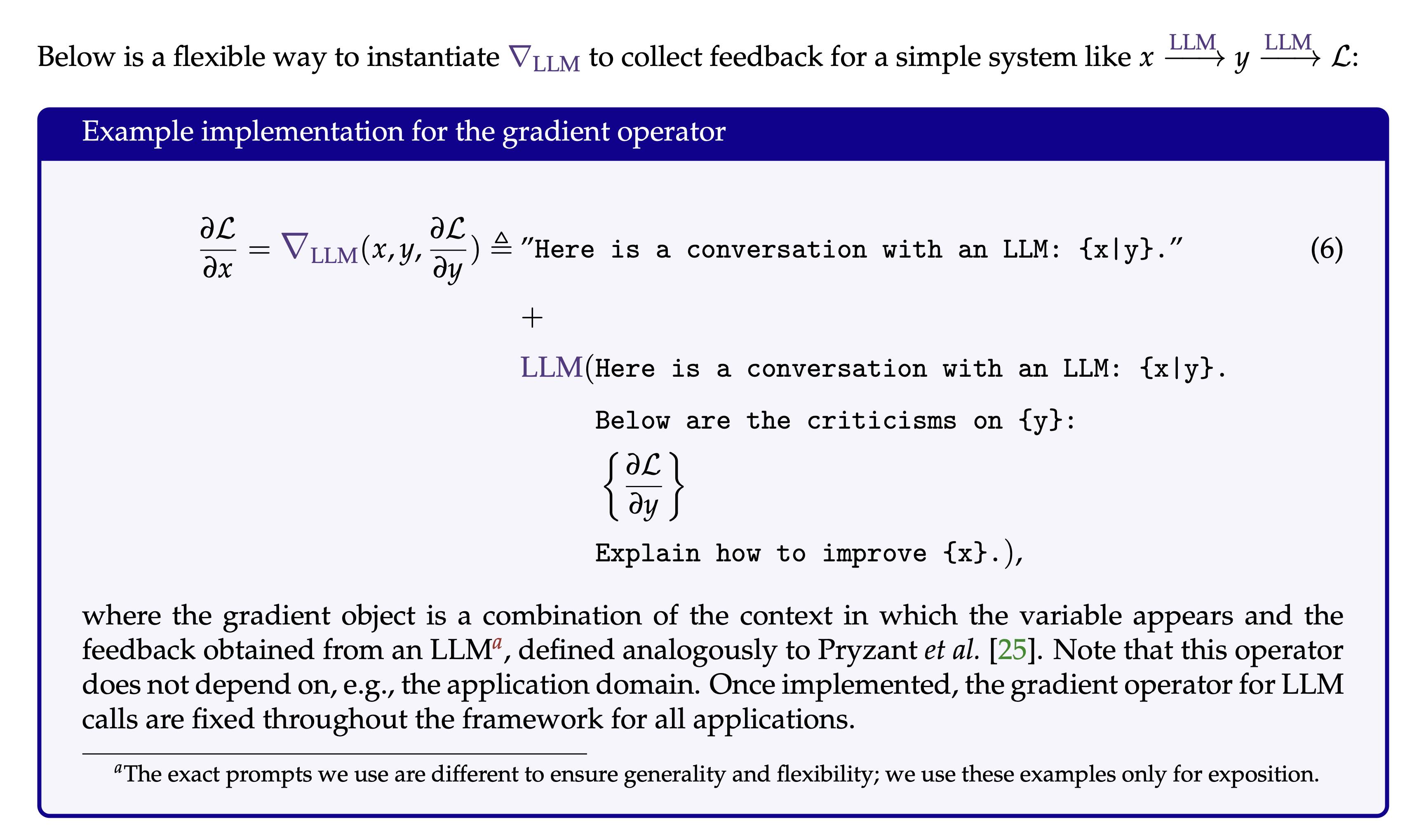 The overall algorithm for text-based backpropagation in agentic LLM applications.