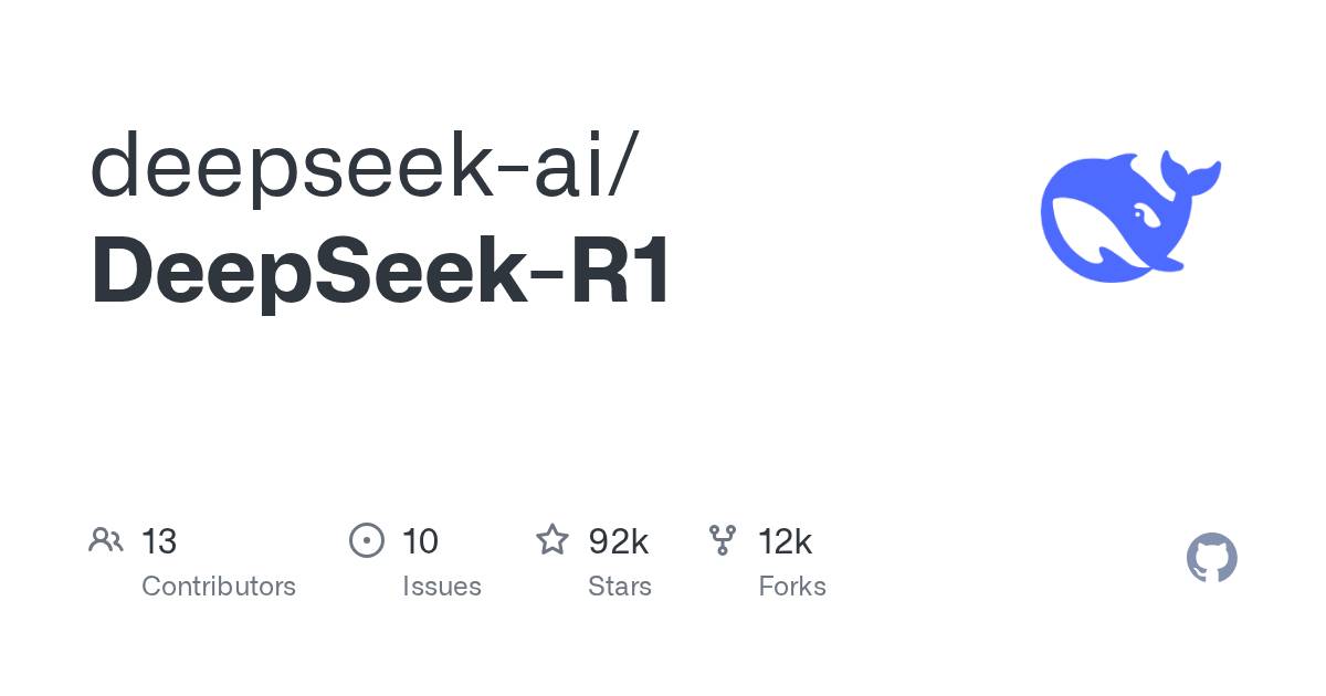 deepseek-ai/DeepSeek-R1 on GitHub: the open reasoning-model recipe